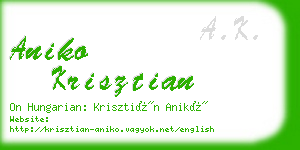 aniko krisztian business card